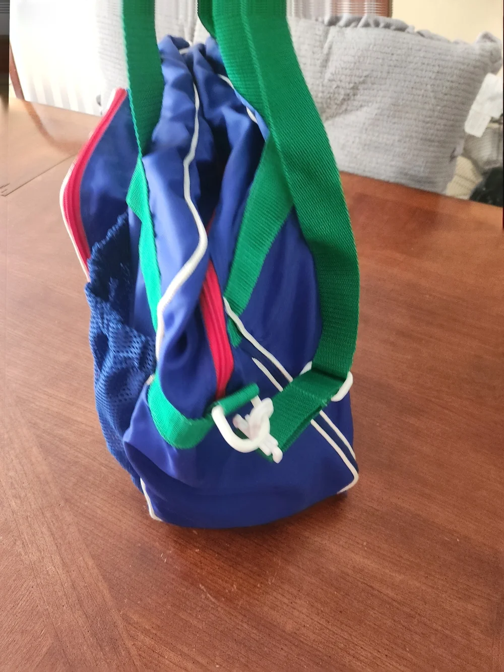 90s Tommy Hilfiger Blue & Green Duffle Bag